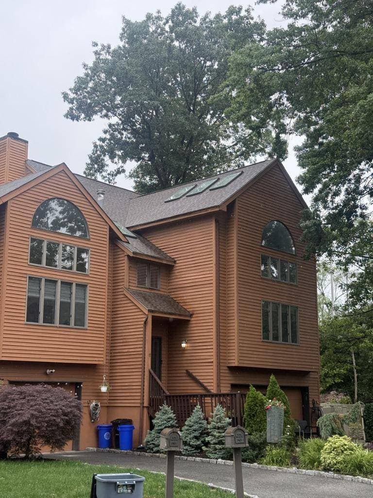 Saddle Brook NJ roof replacement featuring VELUX skylights