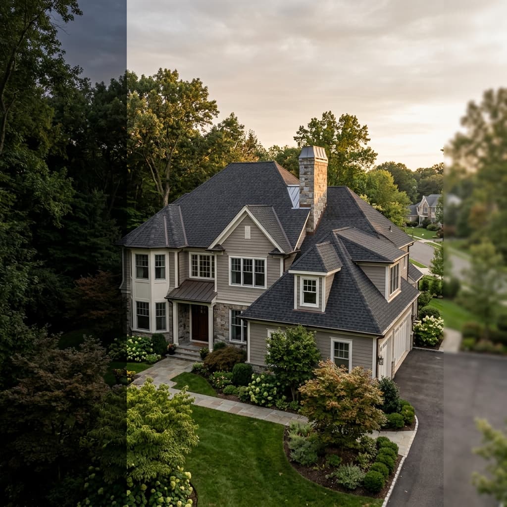 Residential asphalt shingle roof in Park Ridge New Jersey