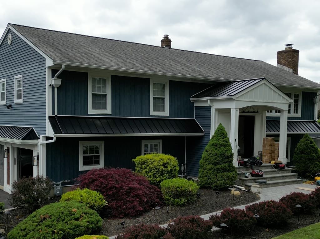 Completed residential roofing project