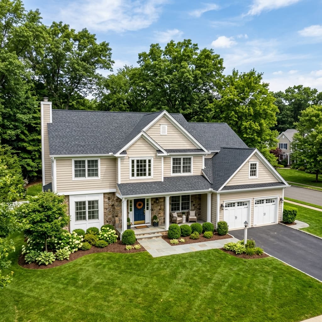 Suburban home in Riverdale, NJ with new roof
