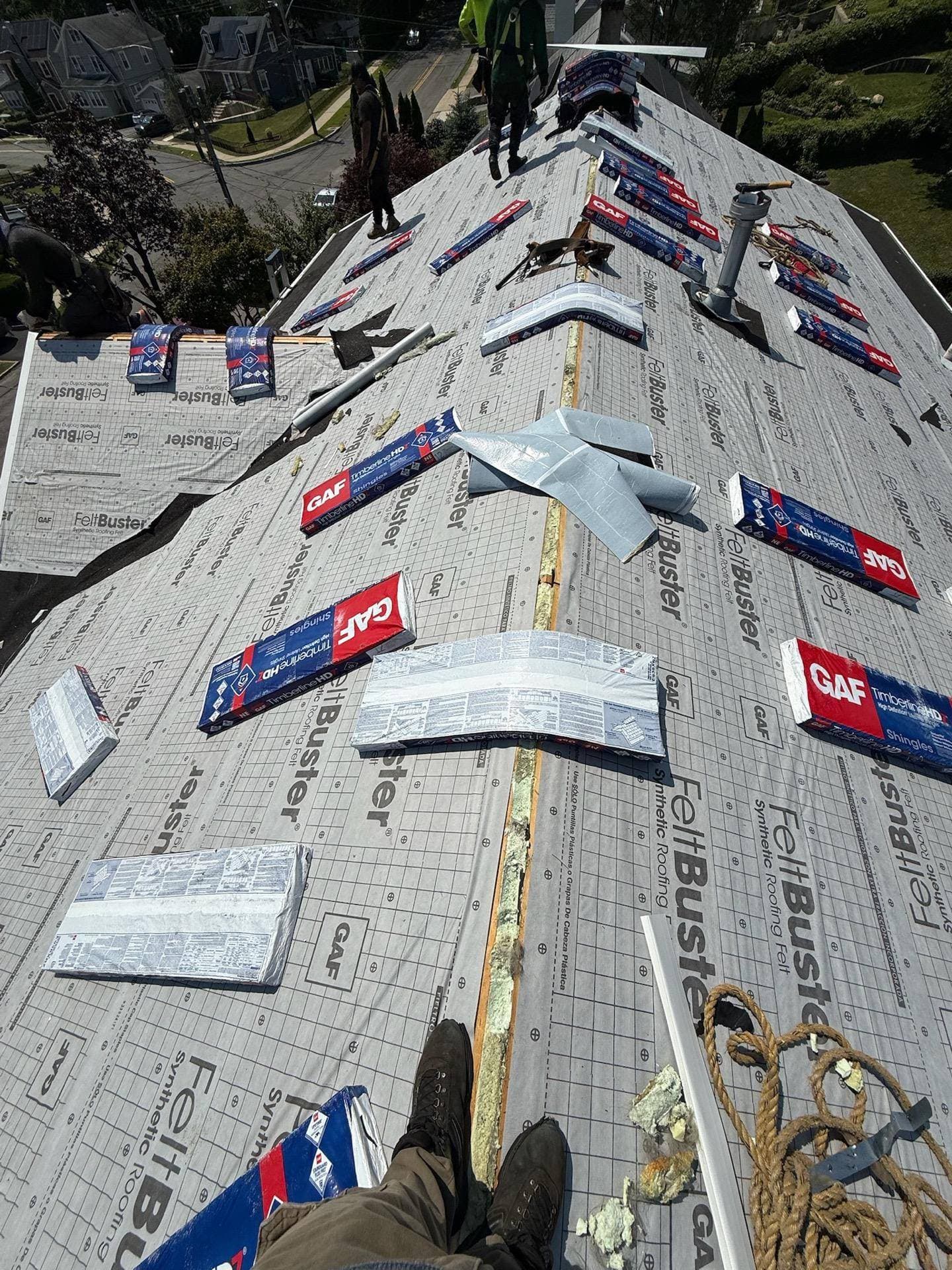 Residential roofing installation