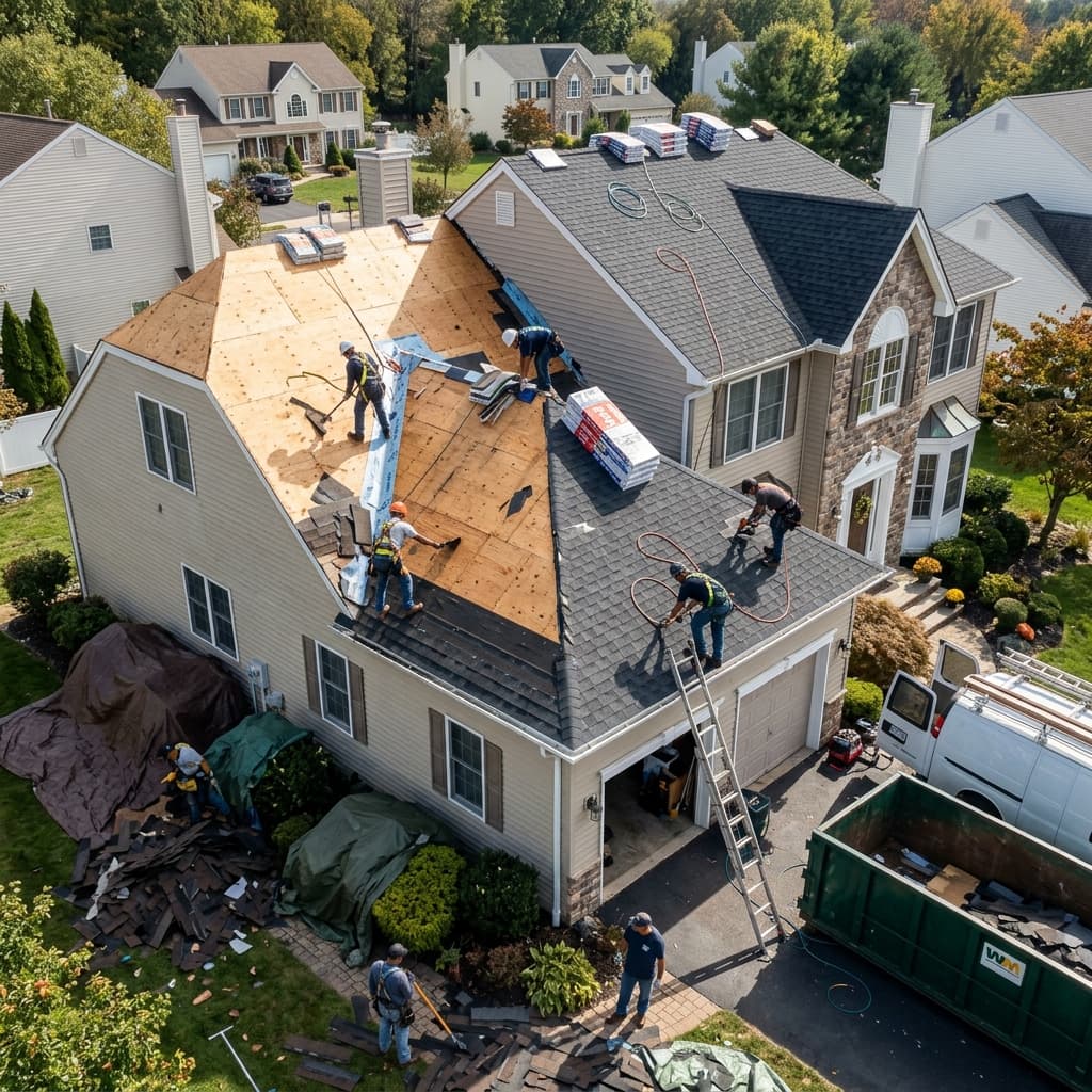 Complete roof replacement for a New Jersey home