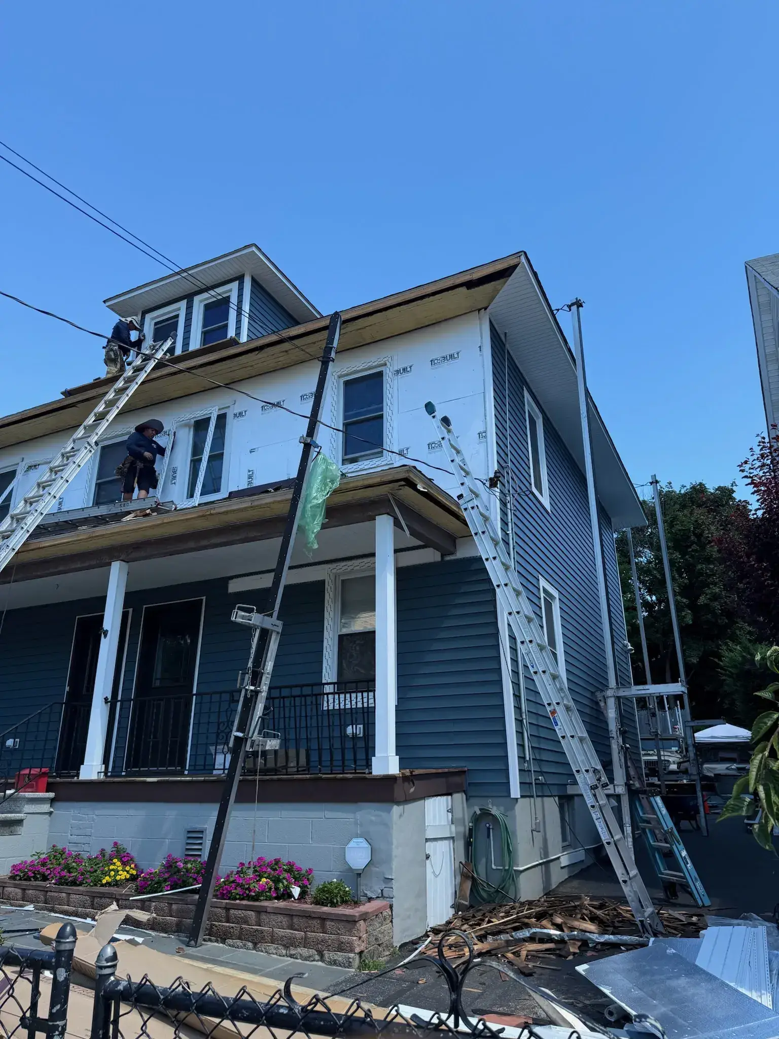 Old siding before installation